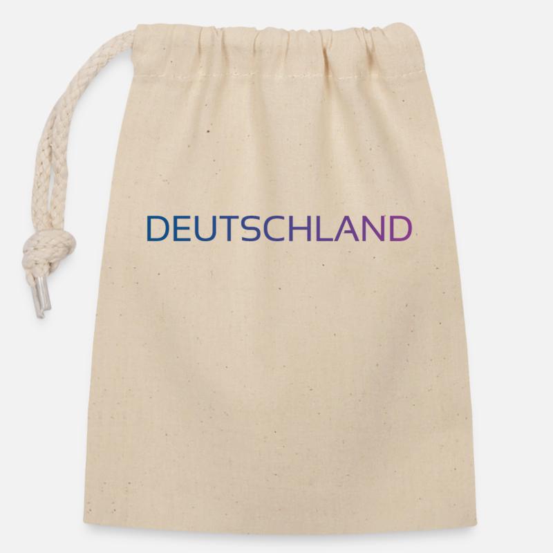 Germany - Closable cotton gift bag (14x20cm) - nature
