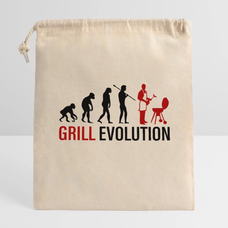 Grill Evolution Closable cotton gift bag (14x20cm)