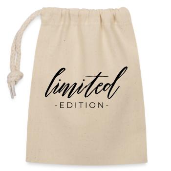 Limited Edition - Closable cotton gift bag (14x20cm) - nature - Front