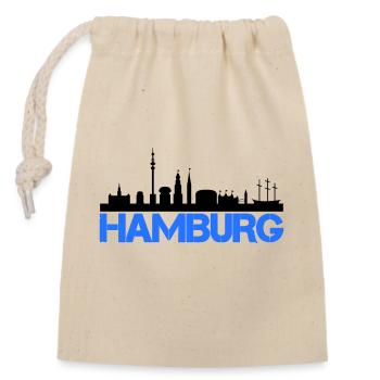 Horizon de Hambourg - Sac cadeau en coton avec cordon (14 x 20 cm) - nature - Devant