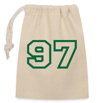 Number 97 sport - Closable cotton gift bag (14x20cm) - nature - Front