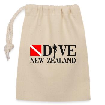 Dive New Zealand - Neuseeland - Maori - Aotearoa - Closable cotton gift bag (14x20cm) - nature - Front