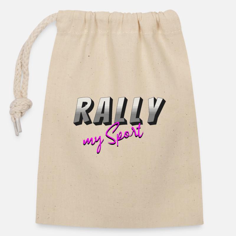 Rallye my Sport gris rose - Sac cadeau en coton avec cordon (14 x 20 cm) - nature
