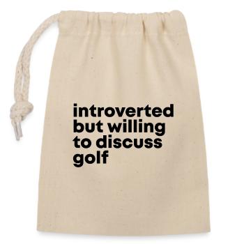Golf - Sac cadeau en coton avec cordon (14 x 20 cm) - nature - Devant