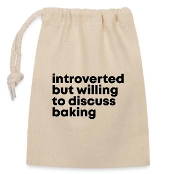 Baking - Closable cotton gift bag (14x20cm) - nature - Front