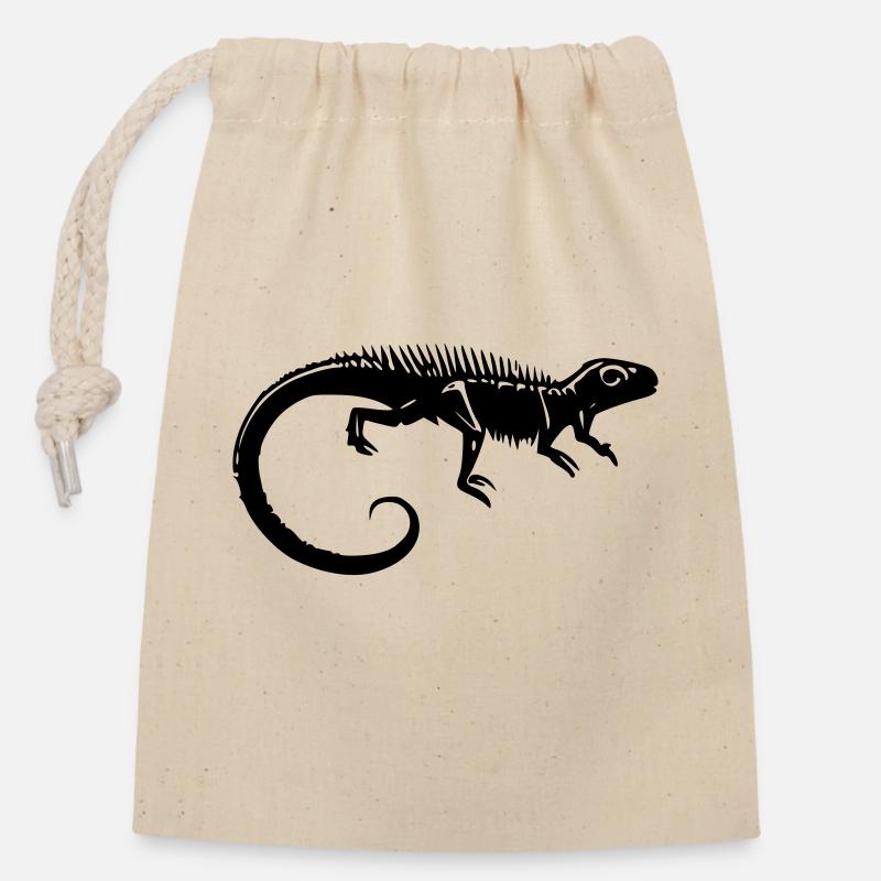Dinosaur Fossil - Closable cotton gift bag (14x20cm) - nature