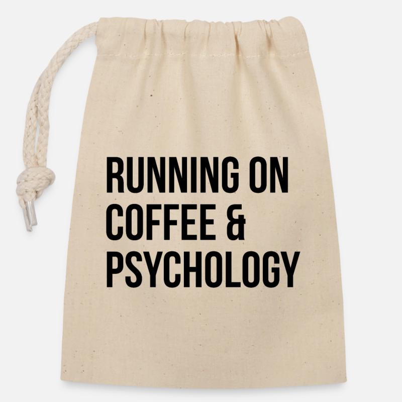 Psychology - Closable cotton gift bag (14x20cm) - nature