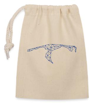 Sylt | Polygone | Bleu - Sac cadeau en coton avec cordon (14 x 20 cm) - nature - Devant