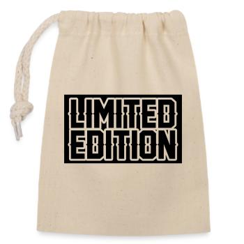 Limited Edition - Closable cotton gift bag (14x20cm) - nature - Front