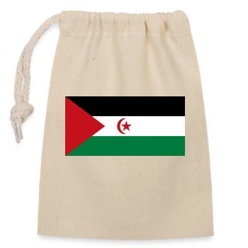 République arabe sahraouie démocratique - Sac cadeau en coton avec cordon (14 x 20 cm) - nature - Devant