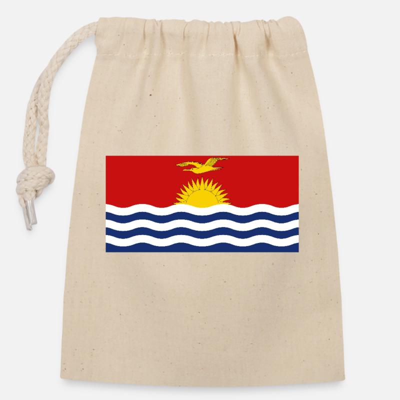 Kiribati - Verschließbarer Geschenkbeutel aus Baumwolle (14x20cm) - Natur