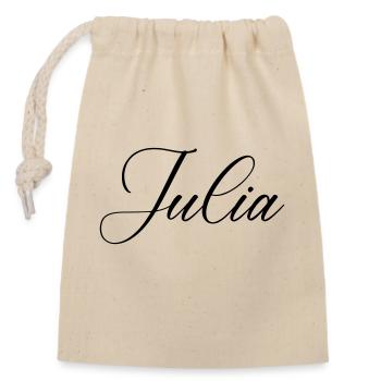 Nom de Julia - Sac cadeau en coton avec cordon (14 x 20 cm) - nature - Devant