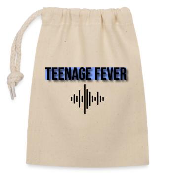 fièvre adolescente. 3.0 - Sac cadeau en coton avec cordon (14 x 20 cm) - nature - Devant