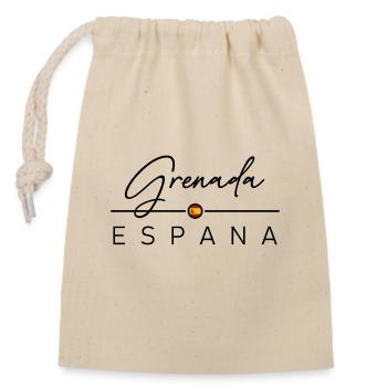 Spain - Grenada - Spain - España - Closable cotton gift bag (14x20cm) - nature - Front