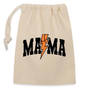 Basketball Mama Lightning Bolt Design - Closable cotton gift bag (14x20cm) - nature - Front