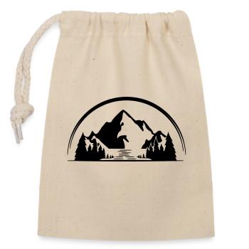 mountains - Verschließbarer Geschenkbeutel aus Baumwolle (14x20cm) - Natur - Vorne