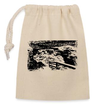 Chemin vers la mer - Sac cadeau en coton avec cordon (14 x 20 cm) - nature - Devant