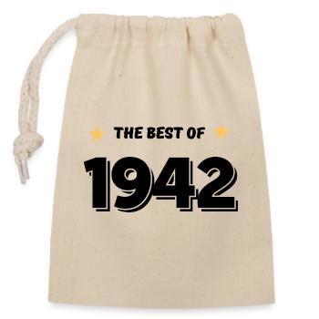 Best of 1942 - Sac cadeau en coton avec cordon (14 x 20 cm) - nature - Devant