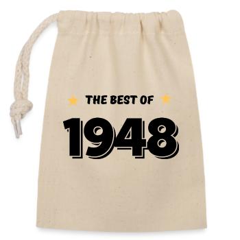 Best of 1948 - Sac cadeau en coton avec cordon (14 x 20 cm) - nature - Devant