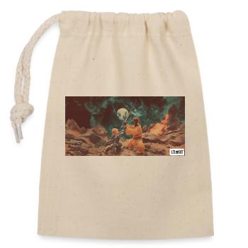 Combat de l’Univers - Sac cadeau en coton avec cordon (14 x 20 cm) - nature - Devant