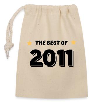 Best of 2011 - Closable cotton gift bag (14x20cm) - nature - Front