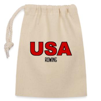 USA Rowing - Rudern - Ruderer - Ruderin - Amerika - Verschließbarer Geschenkbeutel aus Baumwolle (14x20cm) - Natur - Vorne