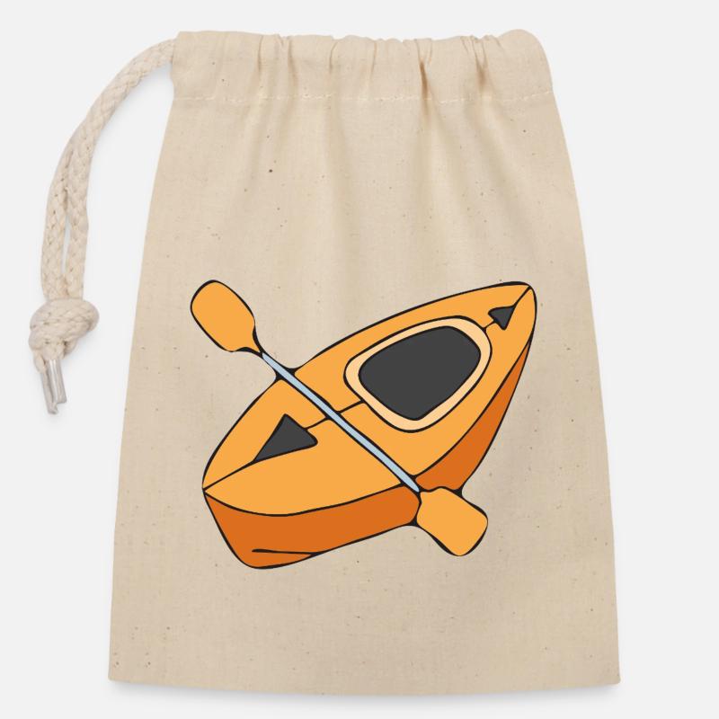 kayak - Closable cotton gift bag (14x20cm) - nature