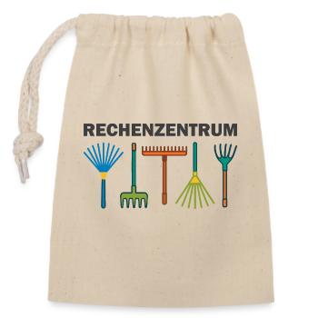 Rechenzentrum - Verschließbarer Geschenkbeutel aus Baumwolle (14x20cm) - Natur - Vorne