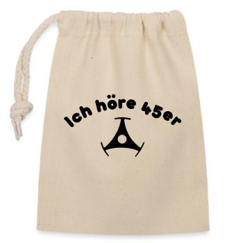 Disque vinyle Single LP 45 LP Retro LP - Sac cadeau en coton avec cordon (14 x 20 cm) - nature - Devant