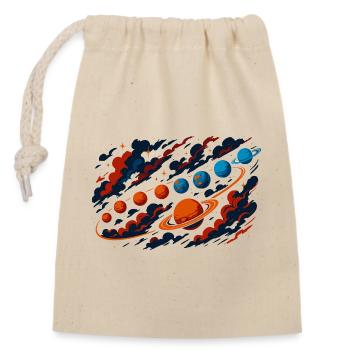 Planètes Système solaire Univers Fun Astronomique - Sac cadeau en coton avec cordon (14 x 20 cm) - nature - Devant