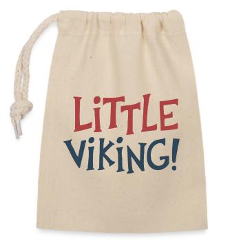 Little Viking Fun - Closable cotton gift bag (14x20cm) - nature - Front