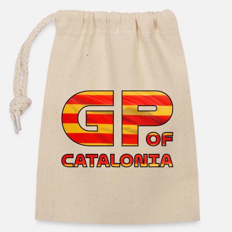catalonia_gp - Sac cadeau en coton avec cordon (14 x 20 cm) - nature