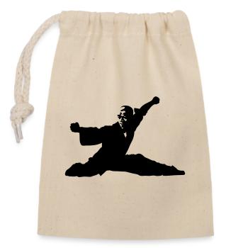 Kung Fu - Closable cotton gift bag (14x20cm) - nature - Front