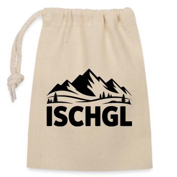 Ischgl - Création de souvenirs - Sac cadeau en coton avec cordon (14 x 20 cm) - nature - Devant