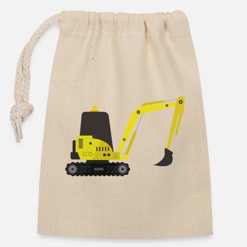 Bagger - Verschließbarer Geschenkbeutel aus Baumwolle (14x20cm) - Natur
