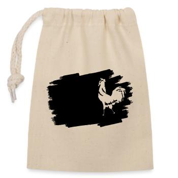Midnight Glyphs Emblem - Closable cotton gift bag (14x20cm) - nature - Front
