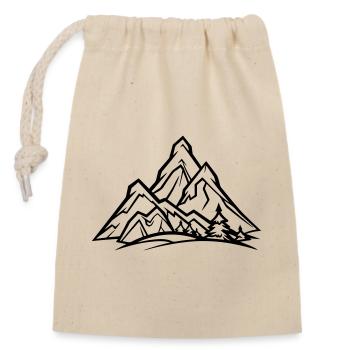 Mountains - Closable cotton gift bag (14x20cm) - nature - Front