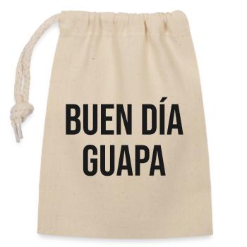 Good morning beautiful - Closable cotton gift bag (14x20cm) - nature - Front