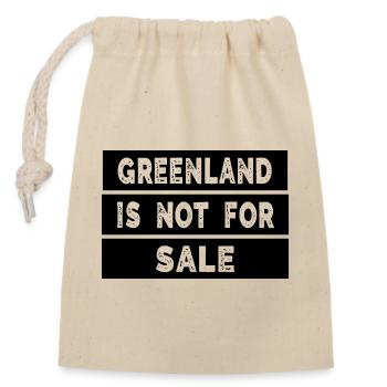 Le Groenland n’est pas à vendre - Sac cadeau en coton avec cordon (14 x 20 cm) - nature - Devant