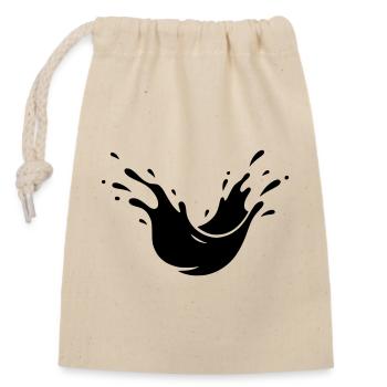 Schlamm Spritzer Dreck Splash - Verschließbarer Geschenkbeutel aus Baumwolle (14x20cm) - Natur - Vorne