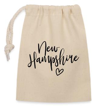 New Hampshire Heart Women's Love New Hampshire - Closable cotton gift bag (14x20cm) - nature - Front
