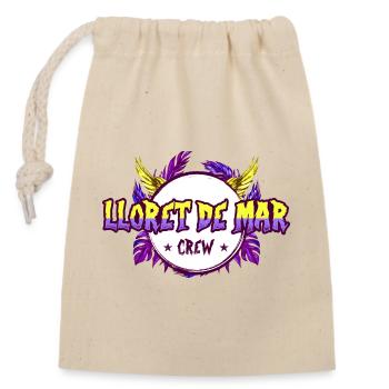 Lloret De Mar Crew Colorful - Closable cotton gift bag (14x20cm) - nature - Front