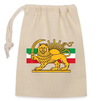 Iran - Closable cotton gift bag (14x20cm) - nature - Front
