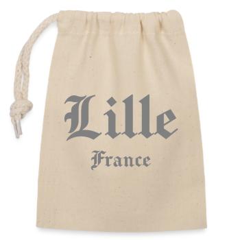 Lille Frankreich Gotik - Verschließbarer Geschenkbeutel aus Baumwolle (14x20cm) - Natur - Vorne