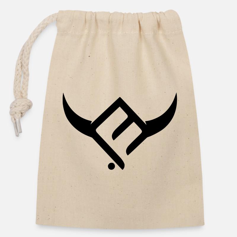 Taureau Mariflor - Sac cadeau en coton avec cordon (14 x 20 cm) - nature