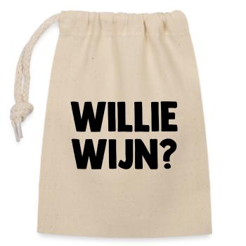 Willie Wijn? - Niederlande - Netherlands Nederland - Verschließbarer Geschenkbeutel aus Baumwolle (14x20cm) - Natur - Vorne