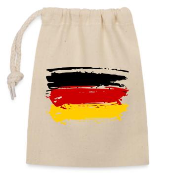 DEUTSCHLAND GERMANY EUROPA DEUTSCHE SPORT FAN - Verschließbarer Geschenkbeutel aus Baumwolle (14x20cm) - Natur - Vorne