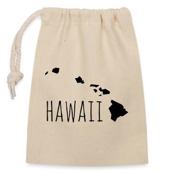 hawaii - Verschließbarer Geschenkbeutel aus Baumwolle (14x20cm) - Natur - Vorne