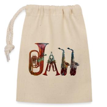 Jazz - Verschließbarer Geschenkbeutel aus Baumwolle (14x20cm) - Natur - Vorne
