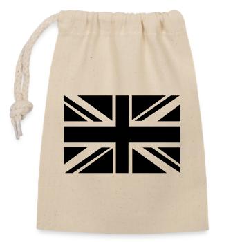 British Flag - Closable cotton gift bag (14x20cm) - nature - Front
